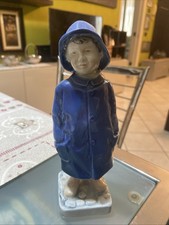 Ragazzo Con Impermeabile Blu