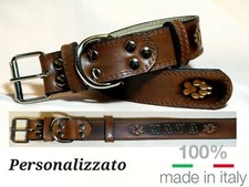 COLLARE PER CANE IN VERO CUOIO