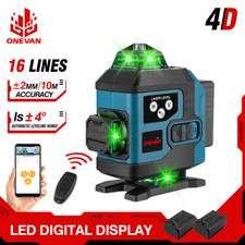 Livella laser tracciatore autolivellante 4D 16 linee con Telecomando e 2Batterie