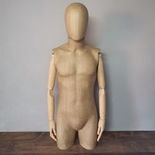 Manichino uomo braccia snodabili legno - Busto Sartoria vintage 