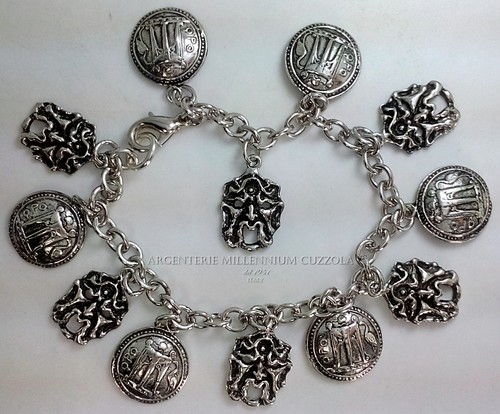Bracciale monete maschere - monete,
