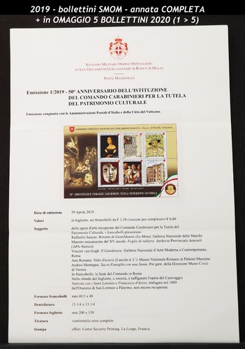 Bollettini francobollo anno - bollettini,
