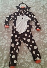 Pigiama Pigiamone Tuta Tutone Bambina Bambino  6 Anni Papaero Con Cerniera E...