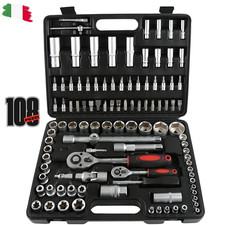 Chiavi A Cricchetto Bussola Kit 108 Pz Chiave Bussole In Valigetta Portatile Pro
