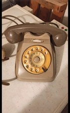 Telefono Fisso a Disco Rotella Vintage Originale SIP + Spina Antico Funzionante