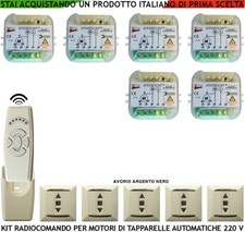 COMANDO ELETTRICO E RADIO CON 6 CENTRALI RADIOCOMANDO 6 CANALI E 5 RADIOPULSANTI