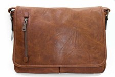 Borsa Uomo Vintage pelle Cuoio Scuola Militare A Tracolla Messanger Uomo pc ita