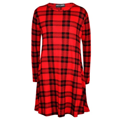 Bambine swing abito - swing, tartan