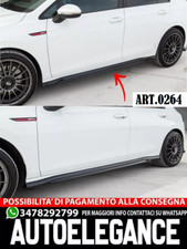0264 Minigonne ADATTO PER VW Golf Mk8 2019+ GTD/GTI/R Line V1 Style, nero lucido