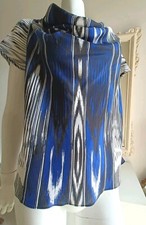 SETA Karen Millen Top Blusa UK 14 IT 46 pentite Camicia Sottogiacca