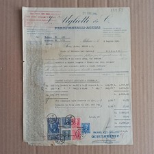 1941 V. Uglietti & C. Ferri Metalli Acciaio Milano Fattura L051