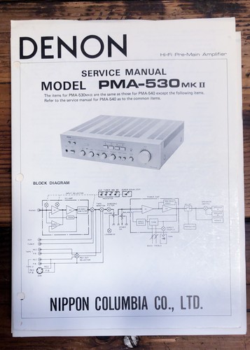 Denon pma 530 cassetta manuale - cassetta,