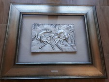 ALIGI SASSU – CAVALLI DEL SOLE – BASSORILIEVO IN ARGENTO – OPERA N.661 - 1977