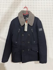 NUOVO SUPERDRY Navy Label lana