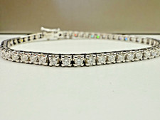 BRACCIALE TENNIS UNISEX  IN ORO BIANCO 18KT   DIAMANTI  NATURALI CT. 2,80  NUOVO