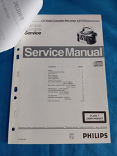 PHILIPS AZ1101 CD Radio Cassette Recorder SERVICE MANUAL ORIGINALE Schemi Repair