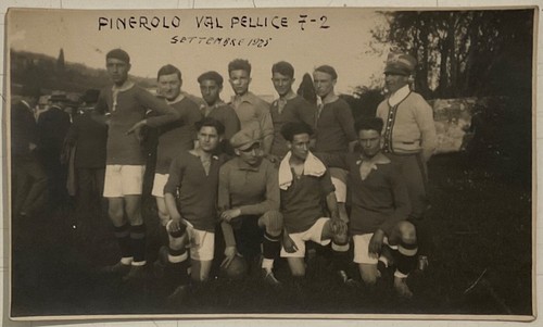 Calcio pinerolo cartolina - f.c.,