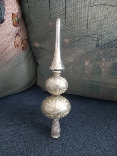 Vintage puntale vetro albero - puntale,