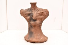 Rara statuetta vintage ceramica argilla Papua Nuova Guinea Yaul Lamu Heath Stand statua