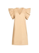 Vestito Liu Jo da donna, in puro cotone, colore beige, codice WA5358 T4853.