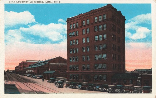 Lima ohio enorme locomotiva - rr,