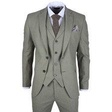 Uomo Salvia Tailor Fit 3 Pezzi