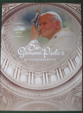 *TRIU* SAN GIOVANNI PAOLO II LA CANONIZZAZIONE  FOLDER COMPLETO DI FRANCOBOLLI