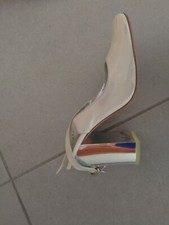 Scarpe bianche tacco oro