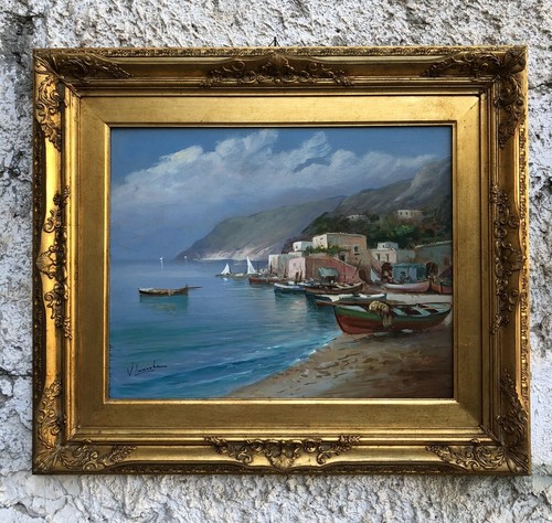 Quadro vintage marina con - -marina,