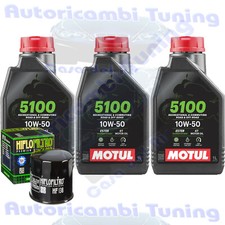 Kit Tagliando Olio Motul 5100 10W50 Filtro Per Suzuki GW250 Inazuma FZ 2012>2018