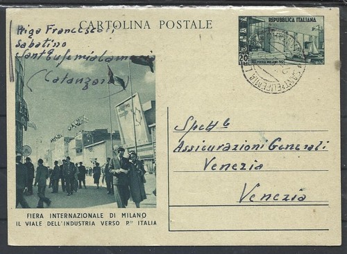 1952 intero postale fiera - 1952,