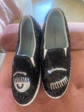 Scarpa Sneakers Chiara Ferragni nera glitter ''39