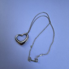 Ciondolo Certificato Autentico Tiffany & Co. Argento Elsa Peretti XL Cuore Aperto 27mm