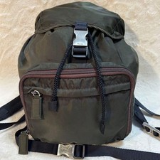 Zaino PRADA Nylon Verde Logo