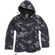 Surplus Giacca A Vento Cappuccio Tattico Militare Uomo Giacca Pioggia Black Camo