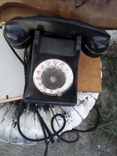 TELEFONO BACHELITE VINTAGE NERO A DISCO INTEGRO