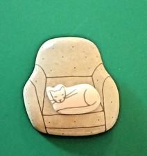 Spilla per gatti in ceramica