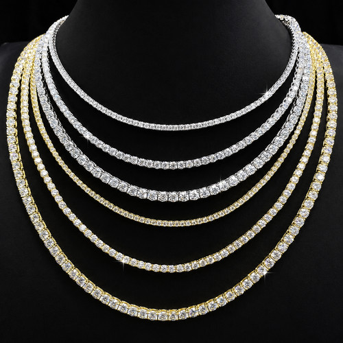 Collana catena tennis - , in