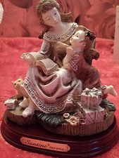 Santini mother reading to her child figurine very special mums Christmas gift