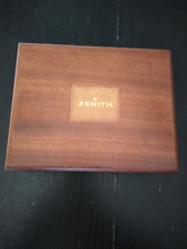 ZENITH WATCH JEWELRY BOX VINTAGE 1970's HARD WOOD OROLOGIO VINTAGE AD PUB
