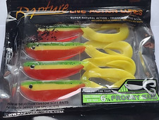 4X ARTIFICIALE GOMMA RAPTURE FROGY 15 CM SHAD FALCETTO GRUB DOPPIO LUCCIO SILURO