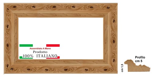 Cornice legno grezzo a - in,