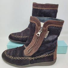 Stivali Tecnica Italian Apres Skandia pelle bovina pelo di capra foderati pelliccia EU 37 US 6,5 vintage