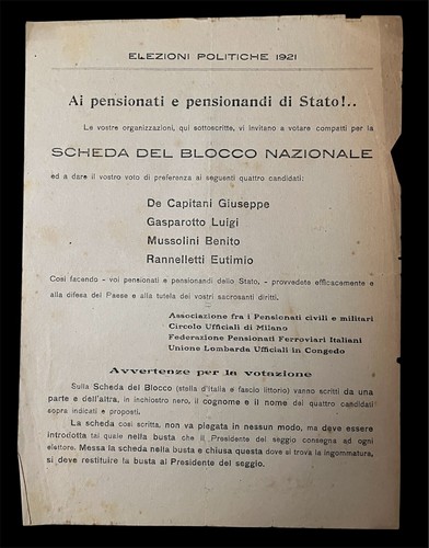 Blocco nazionale benito - -,