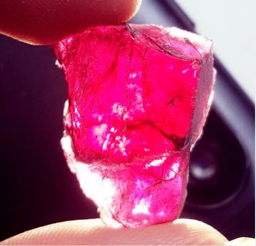 Naturale granato rosso grezzo - rosso,