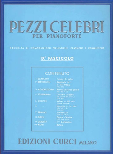 Pezzi celebri per pianoforte - pezzi,