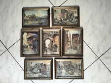 7 quadri Quadretti 17,4 X 12,4 Cornici In Ottime Condizioni Come Da Foto Stampe