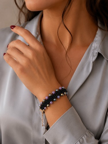 Bracciale uncinetto fascia - a,