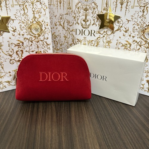 Dior red velvet rose pouch - dior,