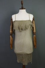 Abito Camicia Leggero Bodycon Seta Marrone Romeo Gigli Taglia S